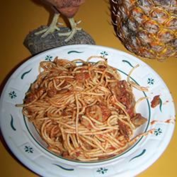 Bacon and Mushroom Spaghetti